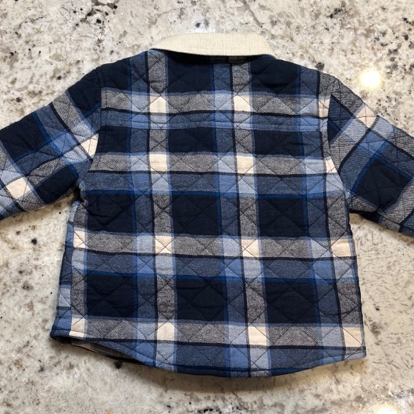 *GENTLY WORN* babyGap 18-24 M Quilted Plaid Button-Up Shacket - Picture 2 of 6